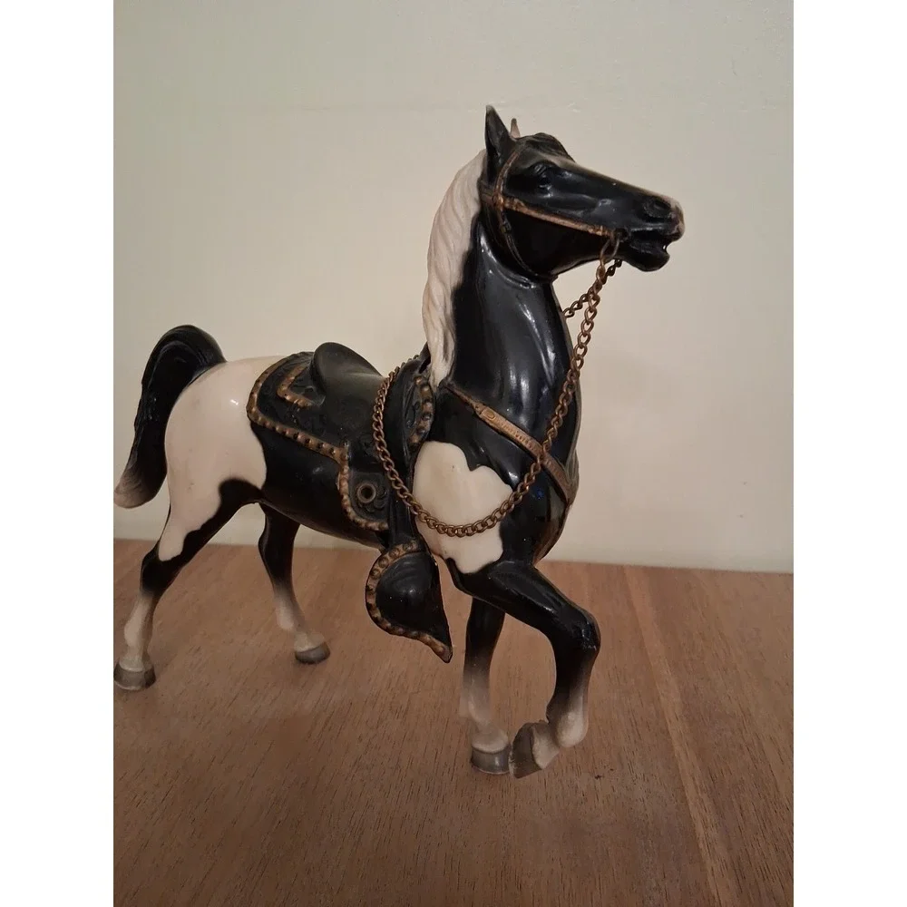 BREYER BLACK TOBIANO PINTO PRANCER GLOSSY FURY HORSE. Read